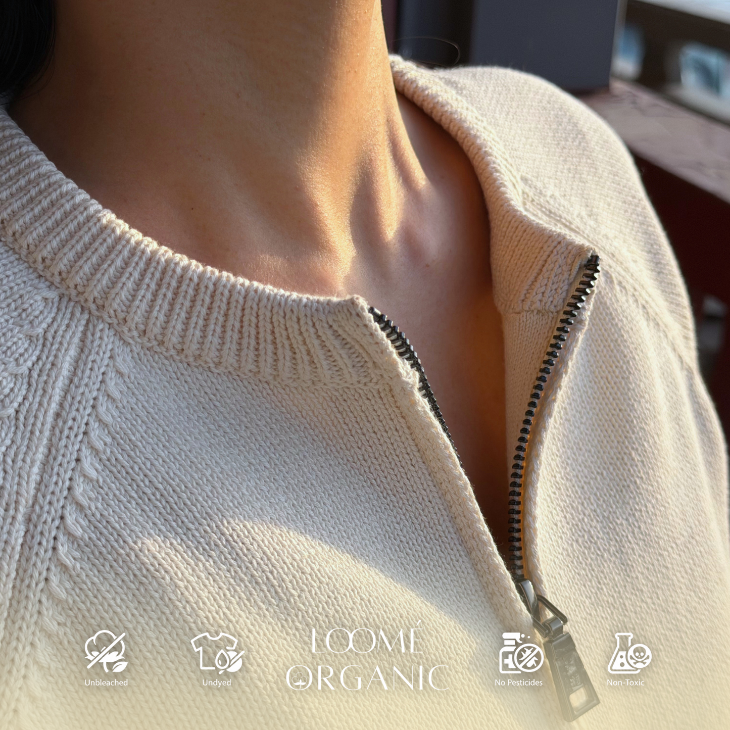 REFINED KNIT ZIP CARDIGAN